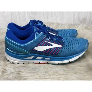 Brooks‎ Transcend 5 Running Shoes 9 Blue Pink White Support Trainer Athletic